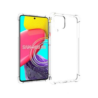 Anti-Fingerprint Non-Slip Waterproof Four Corners Shockproof Transparent Soft TPU Back Cover Protective Case for Samsung Galaxy M53