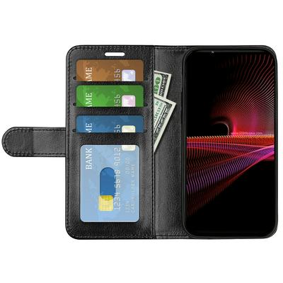 For Sony Xperia 1 IV R64 Pattern Single Folded Edge Folio Flip Leather Wallet Phone Case