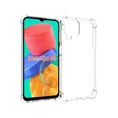 Anti-Fingerprint Non-Slip Waterproof Four Corners Shockproof Transparent Soft TPU Back Cover Protective Case for Samsung Galaxy M33