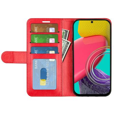 For Samsung Galaxy M53 R64 Pattern Single Folded Edge Folio Flip Leather Wallet Phone Case