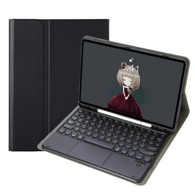 YA700B-A For Samsung Tab S8 11 inch 2021 (X700/X706) / S7 11 inch (T870/T875) TPU Shell Pen Slot Round Key Cap with Touch Bluetooth Keyboard Holster