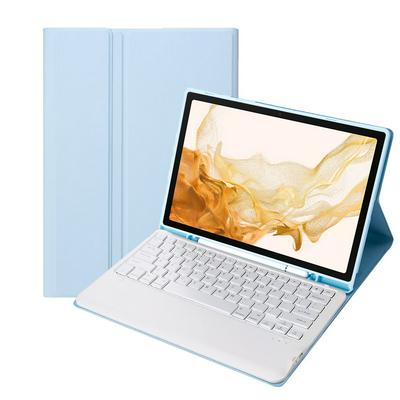 A800B For SamsungTab S8 Plus/S7 Plus/S7 FE Candy Pen Slot Split Bluetooth Keyboard Holster
