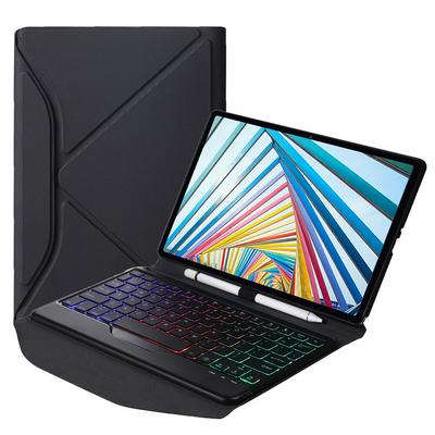 BM20S For Lenovo M10 plus 3rd generation 10.3 inch (TB-125FU) triangle rear support backlight bluetooth keyboard leather case