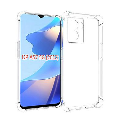 Anti-Fingerprint Non-Slip Waterproof Four Corners Shockproof Transparent Soft TPU Back Cover Protective Case for OPPO A57 （5G）2022