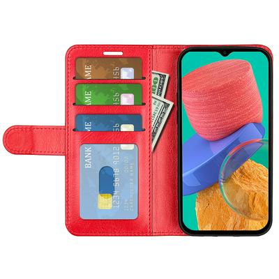 For Samsung Galaxy M33 R64 Pattern Single Folded Edge Folio Flip Leather Wallet Phone Case