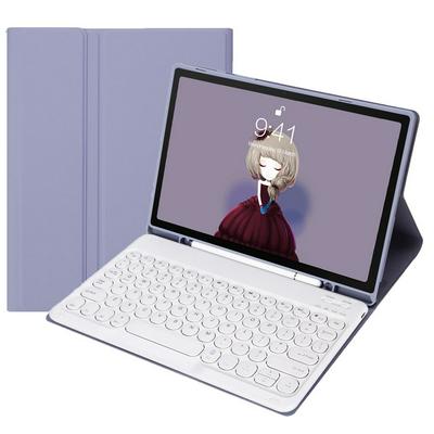 YA610B For Samsung Tab S6 Lite 10.4 (P610/P615) Candy Color TPU Shell With Pen Slot Round Keycap Bluetooth Keyboard Holster