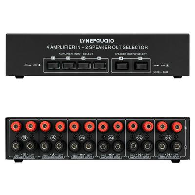 B042 4 Input 2 Output Power Amplifier And Speaker Switcher Speaker Switch Splitter Comparator 300W Per Channel Without Loss Of Sound Quality