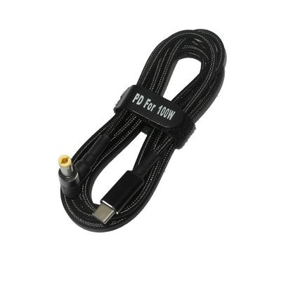 100W Type C Fast Charging Cable USB C PD Power Adapter Converter Wire for Asus Lenovo Toshiba Laptop Power Supply Cable 1.8m
