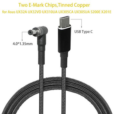 100W 5A Fast Charging Cable for Asus Zenbook UX21A UX31A UX32A UX32V UX305F UX310UA USB Type C to 4.0*1.35mm Dc Power Adapter