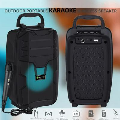 NewRixing NRG401C Outdoor Portable Karaoke Wireless Speaker High-Power Audio Amplifier Board Support Tf Card FM 
