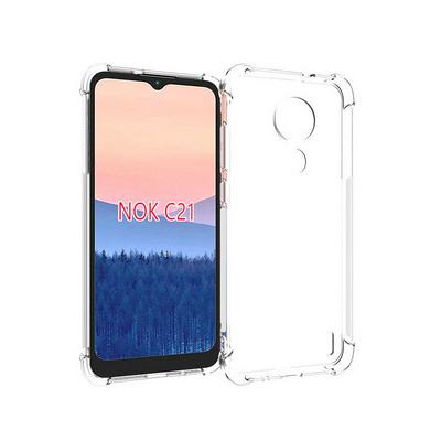 Anti-Fingerprint Non-Slip Waterproof Four Corners Shockproof Transparent Soft TPU Back Cover Protective Case for Nokia C21