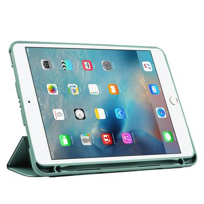 For iPad mini 4/5 Tri-fold Silicone All-Inclusive Tablet Protective Case with Pen Slot