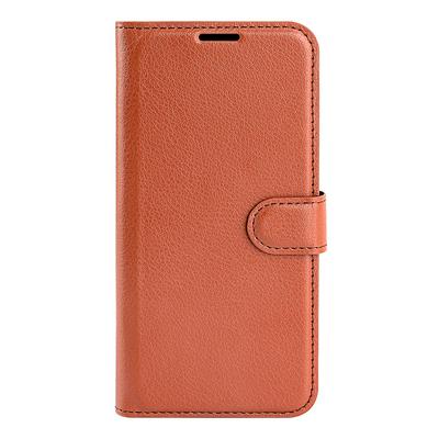 For Motorola Moto E32 4G Solid Color Scratch Resistant Folio Flip Leather Case with Stand and Card Slots Function