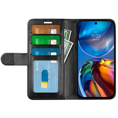 For Motorola Moto E32 4G R64 Pattern Single Folded Edge Folio Flip Leather Wallet Phone Case