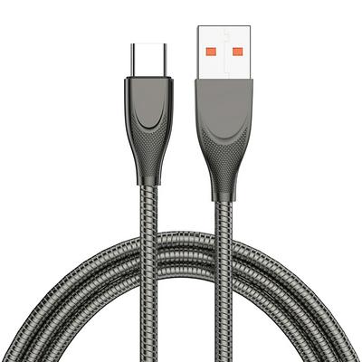 USB to USB-C / Type-C Zinc Alloy Hose Fast Charging Data Cable, Cable Length: 1m