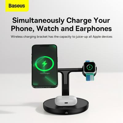 Baseus Swan 3-in-1 Wireless Magnetic Charging Bracket 20W Black Universal Version （ Include：USB For type-C 3A 1m）
