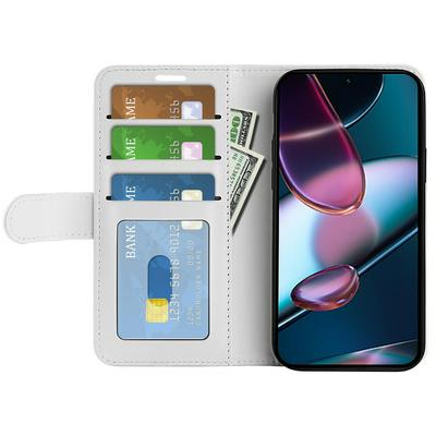 For Motorola Edge 30 5G R64 Pattern Single Folded Edge Folio Flip Leather Wallet Phone Case