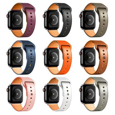 Leather strap For Apple watch band 38/40/41mm 42/44/45mm Smartwatch Accessories bracelet Belt iWatch 3 4 5 6 se 7 watchband