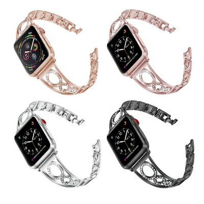 Suitable for Apple iWatch watch metal strap iwatch smart watch double circle 8-shaped diamond strap