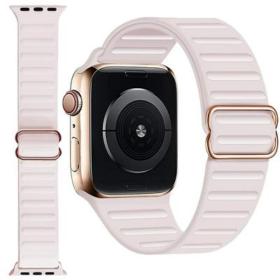 Scrunchie Strap for Apple watch band 45mm 44mm 40mm 41mm 38mm 42mm Adjustable Elastic silicone solo Loop bracelet iWatch series 3 4 5 6 se 7（110-240mm）