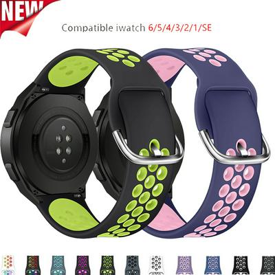 22mm silicone sport watch strap for samsung galaxy watch 46mm gear S3 bracelet waterproof soft rubber band for huawei GT 2 Pro