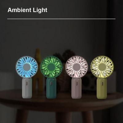 Mini Handheld Fan USB Charging Student Children Girls Outdoor Travel Small Air Cooler with Atmosphere Light