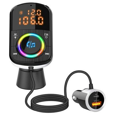 BC71 Car FM Transmitter Bluetooth V5.0 Wireless Radio Adapter Music MP3 Player Car Kit QC3.0 USB Type-C Fast Charging