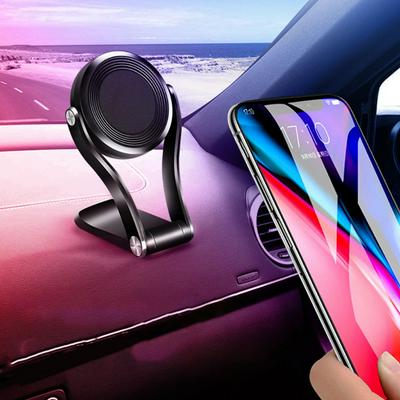 Car Phone Magnetic Clip-on Stand 360° Folding Mount Support Portable Cell Phone Adhesive Holder Mount PC Mobile Phone Holder