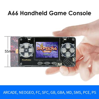 Powkiddy A66 Game Handheld Players Retro Game Console 2.0 inch IPS LCD Portable Built-In 4000 Games Mini Pocket Video Player