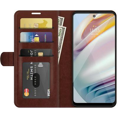 For Motorola Moto G40 Fusion/G60 R64 Pattern Single Folded Edge Folio Flip Leather Wallet Phone Case