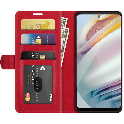 For Motorola Moto G40 Fusion/G60 R64 Pattern Single Folded Edge Folio Flip Leather Wallet Phone Case
