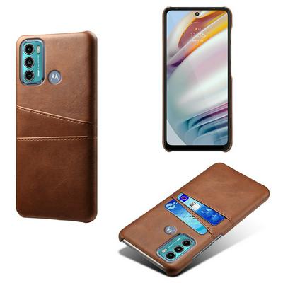 For Motorola Moto G40 Fusion/G60 Extra Thinness Premium Cowhide Leather Vintage Shockproof Hard PC Back Cover Case