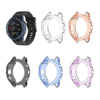 Protection Case For Garmin Fenix 6/6 Pro Smart Watch Protector Frame Soft Crystal Clear TPU Case Cover For 6 Pro/ 6