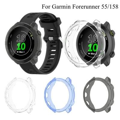 Protective Case For Garmin Forerunner 55 /158 Smart Watch Protector Frame Soft Crystal Clear TPU Cover For Garmin Forerunner55