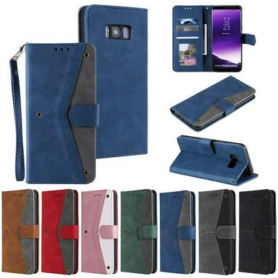 Leather Case for Samsung Galaxy S8 / G9500 Splicing Skin Feel Pattern Shockproof PU + Soft TPU Wallet Phone Cover