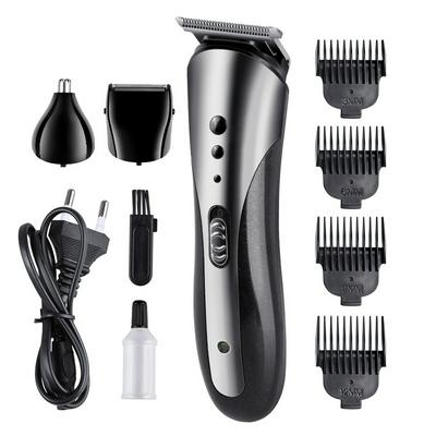 Kemei KM-1407 Multi-Functional Professional 3 in 1 Washable Rechargeable Electric Hair Trimmer Nose Hair Clipper Beard Razor Set