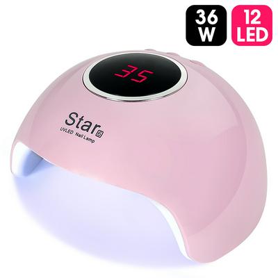 Star6 12 LED 36W LCD Display Mini USB Induction Quick-Drying Phototherapy UV LED Nail Lamp Nail Dryer Drying All Gels Nail Polish Nail Art Tool 