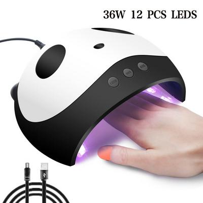 Panda Shaped 36W 12pcs LED UV LED Nail Dryer Nail Lamp Curing All Gels with Sensor USB Charge Nail Art Tools