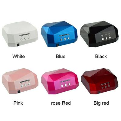 Diamond Shaped 36W 6 Color Dual-Use LED + UV Lamp Nail Dryer Curing for UV LED Gel Nails Polish Nail Art Tools