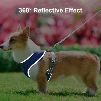 Breathable Mesh Reflective Chest Harness Pet Products for Dog with 1.5m Traction Rope 