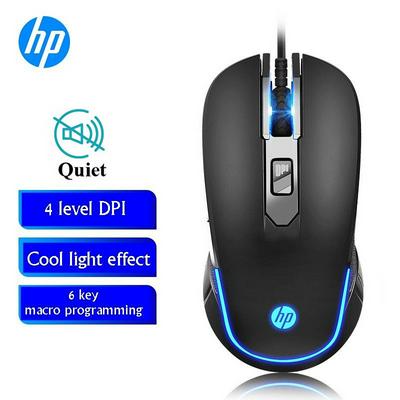 HP M200 USB Wired Gaming Optical Mouse Sport Backlit Macro Programming Keys Home Desktop Laptop 800-2400 DPI New Mice