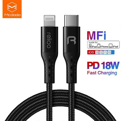 Mcdodo MFI 18W PD Fast Charge Cable For IPhone 11 Pro max Xs Xr 8 Plus  IPad Macbook usb Type C To Lightning Cable