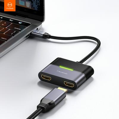 MCDODO 3 in 1 4K USB Type C to Dual HDMI 100W PD Fast Charging Office Auxiliary Adapter HDMI Converter For Macbookpro Samsung S9