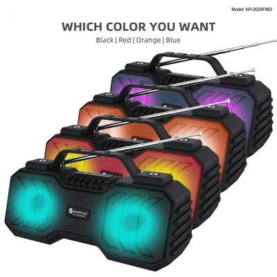 2021 New TWS Wireless Waterproof Bluetooth Speaker Subwoofer Ambient Light U Disk Outdoor High Power Audio