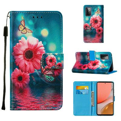 Cross Pattern Wrist Strap Style Shockproof  PU Leather + Soft TPU Wallet Phone Case for Samsung Galaxy A72 5G