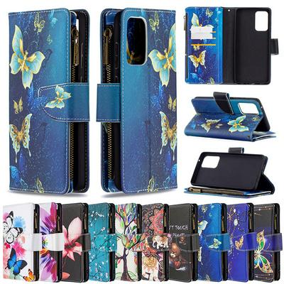Colored Painting Zipper Wallet BF03 Scratch Resistant PU Leather Phone Case with Stand &Lanyard for Samsung Galaxy A72 5G