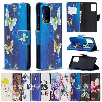 Merge Colored Painting All-round Protection PU Leather Wallet Phone Case with Card Slots&Stand for Samsung Galaxy A72 5G