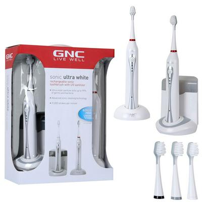 Original GNC GO-9450 Ultrasonic Electric White Rechargeable Toothbrush family set