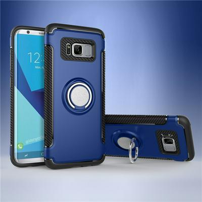 Invisible Ring Bracket Armor Drop-proof Shockproof Car Magnetic Suction Hard PC Back Cover Phone Case for Samsung Galaxy S8/G9500