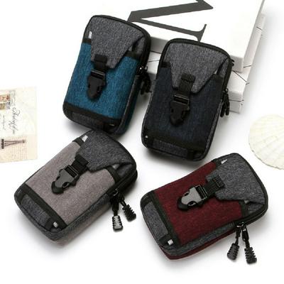 7-inch Mobile Phone Bag Fashionable Large-capacity Wear Belt Waist Hanging Style Waist Pack